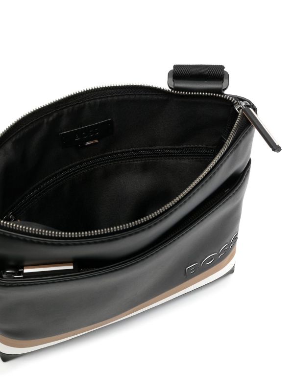 Faux leather outlet messenger bag