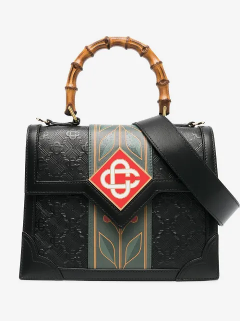 Casablanca Jeanne logo-patch tote bag