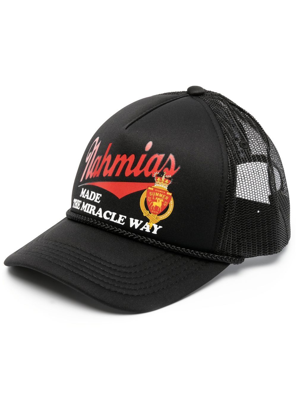 

Nahmias logo-print mesh-panel cap - Black