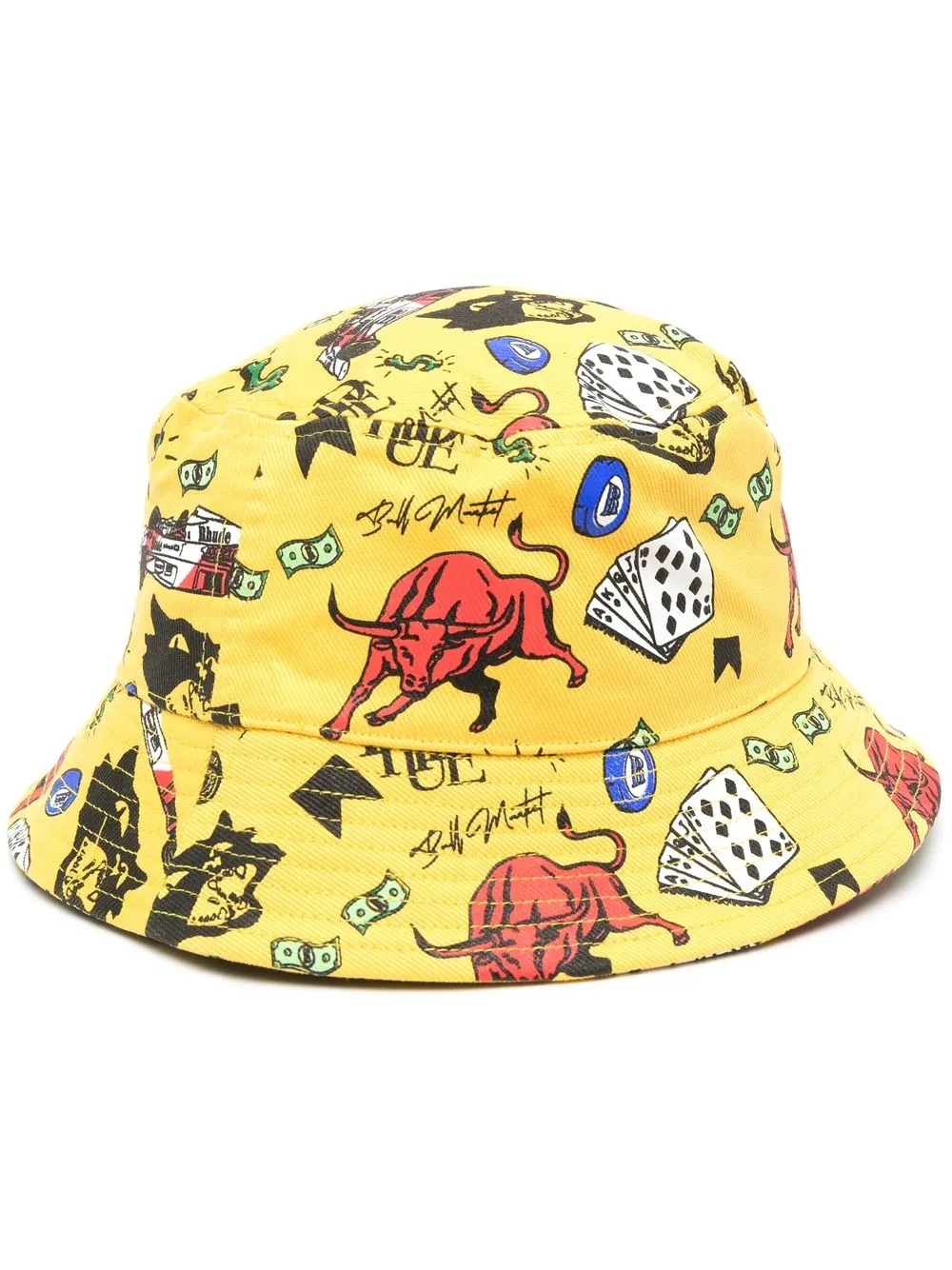 

Rhude gorro de pescador con garabatos multicolor - Amarillo