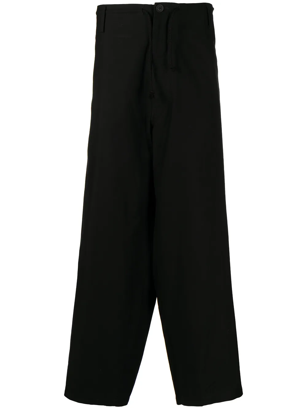 

Yohji Yamamoto pantalones rectos con agujetas en la pretina - Negro