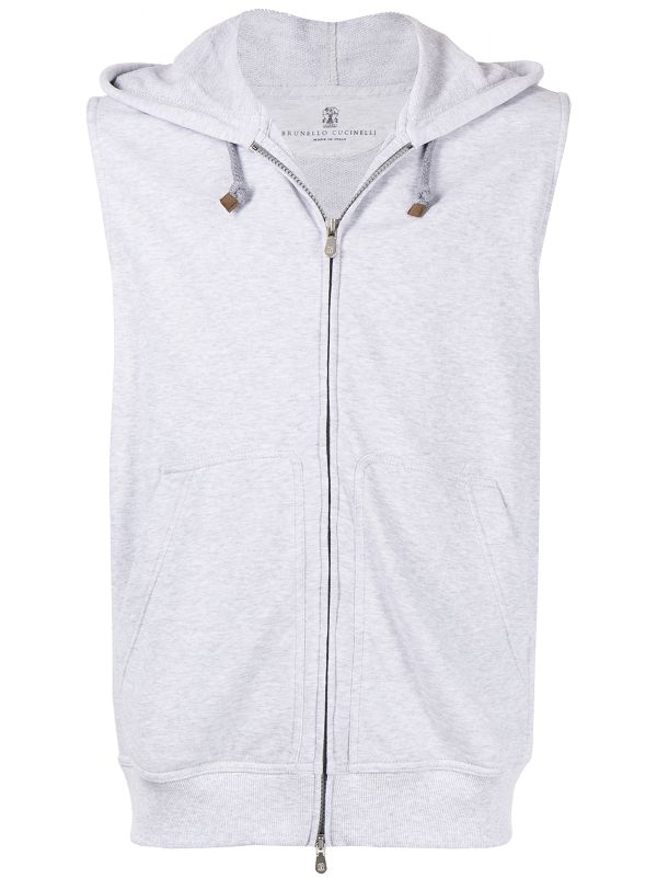 cotton hooded gilet