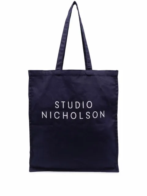 Studio Nicholson Bolsa tote com estampa de logo