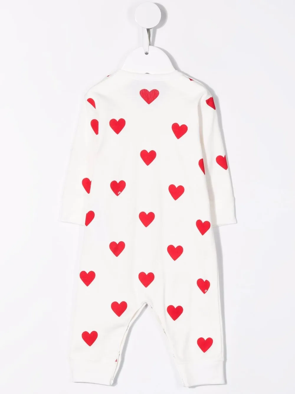 Petit Bateau Romper met hartprint Wit