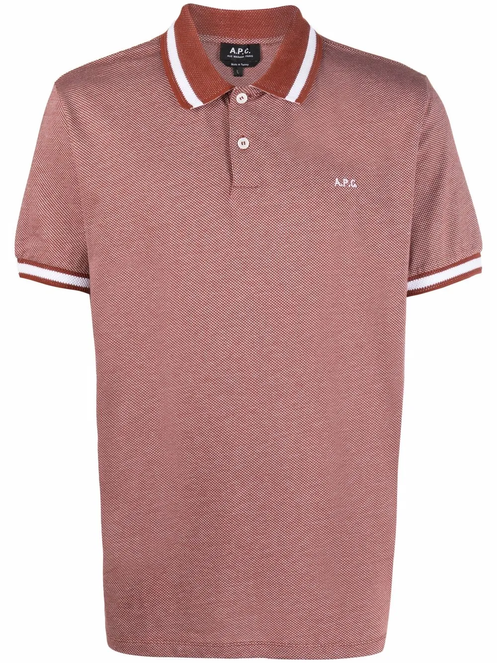 A.P.C. embroidered-logo cotton polo shirt