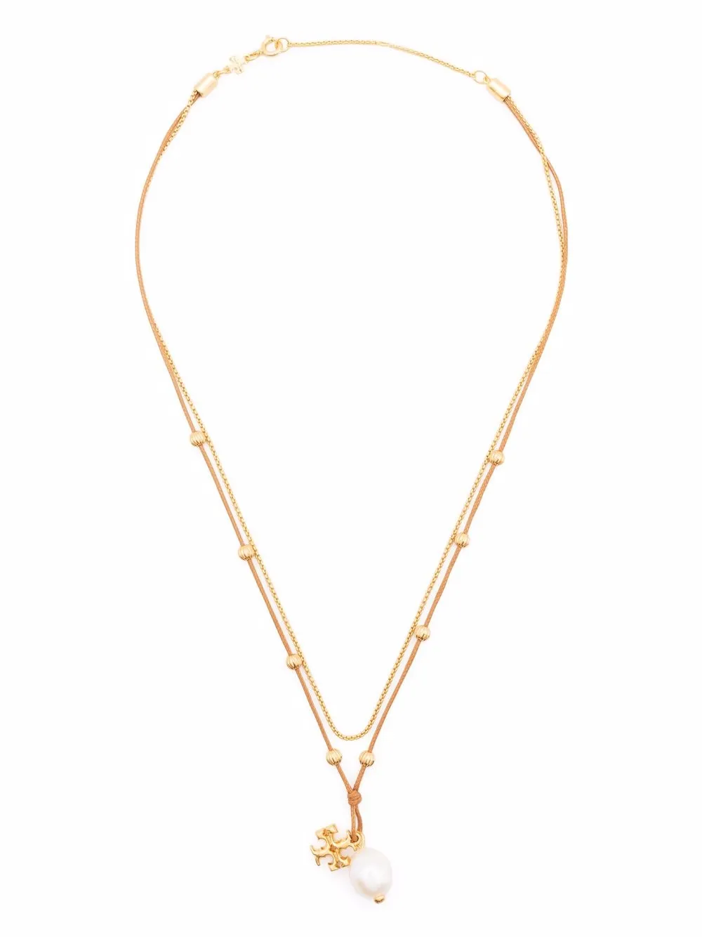 tory burch logo吊饰项链