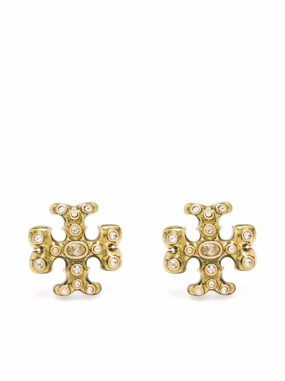 

Tory Burch aretes con logo - Verde