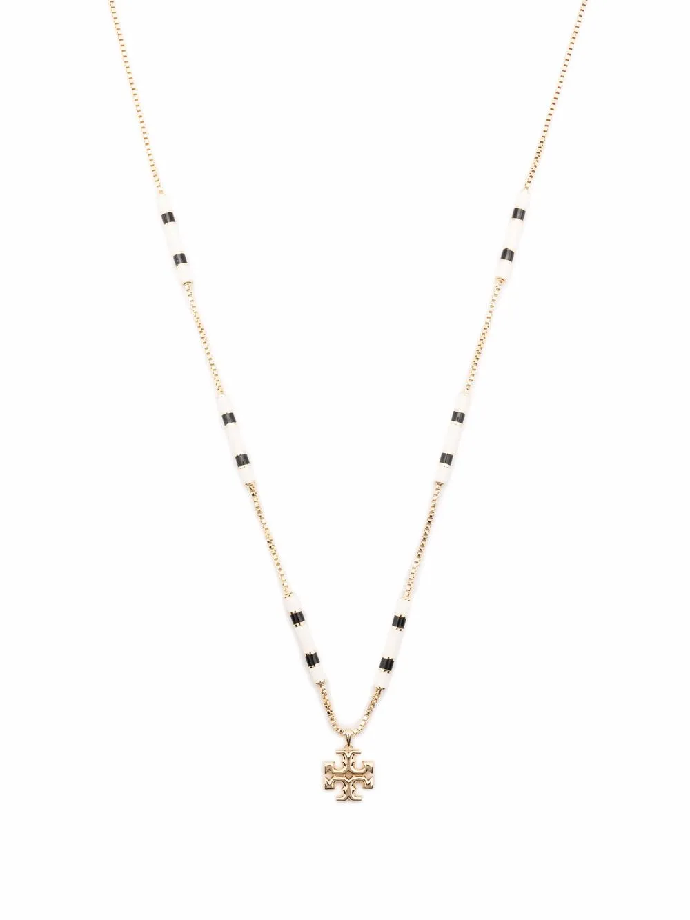 

Tory Burch Kira enamel bar pendant necklace - Gold