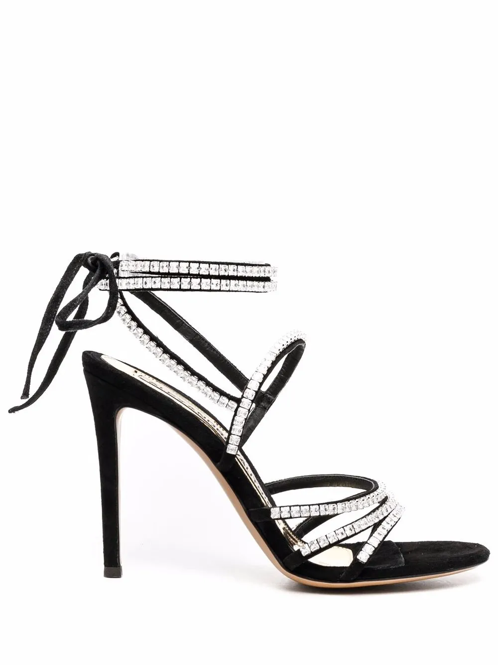 

Alexandre Vauthier sandalias abiertas con apliques de gemas - Negro