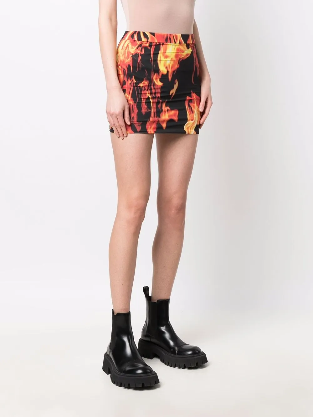  Vetements Minirock Mit Print   Schwarz 