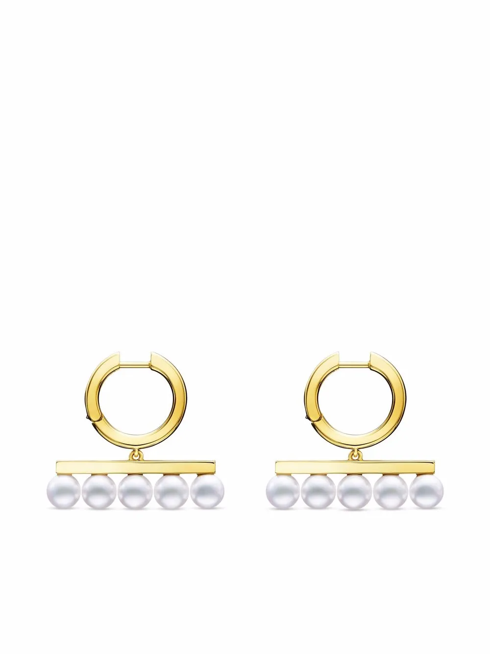 

TASAKI aretes Balance Signature Collection Line en oro amarillo de 18kt con perlas de Akoya - Dorado