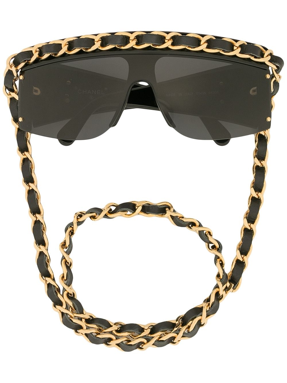 Chanel Chain Sunglasses Eyewear Black Small Good 01456 94305 Auction