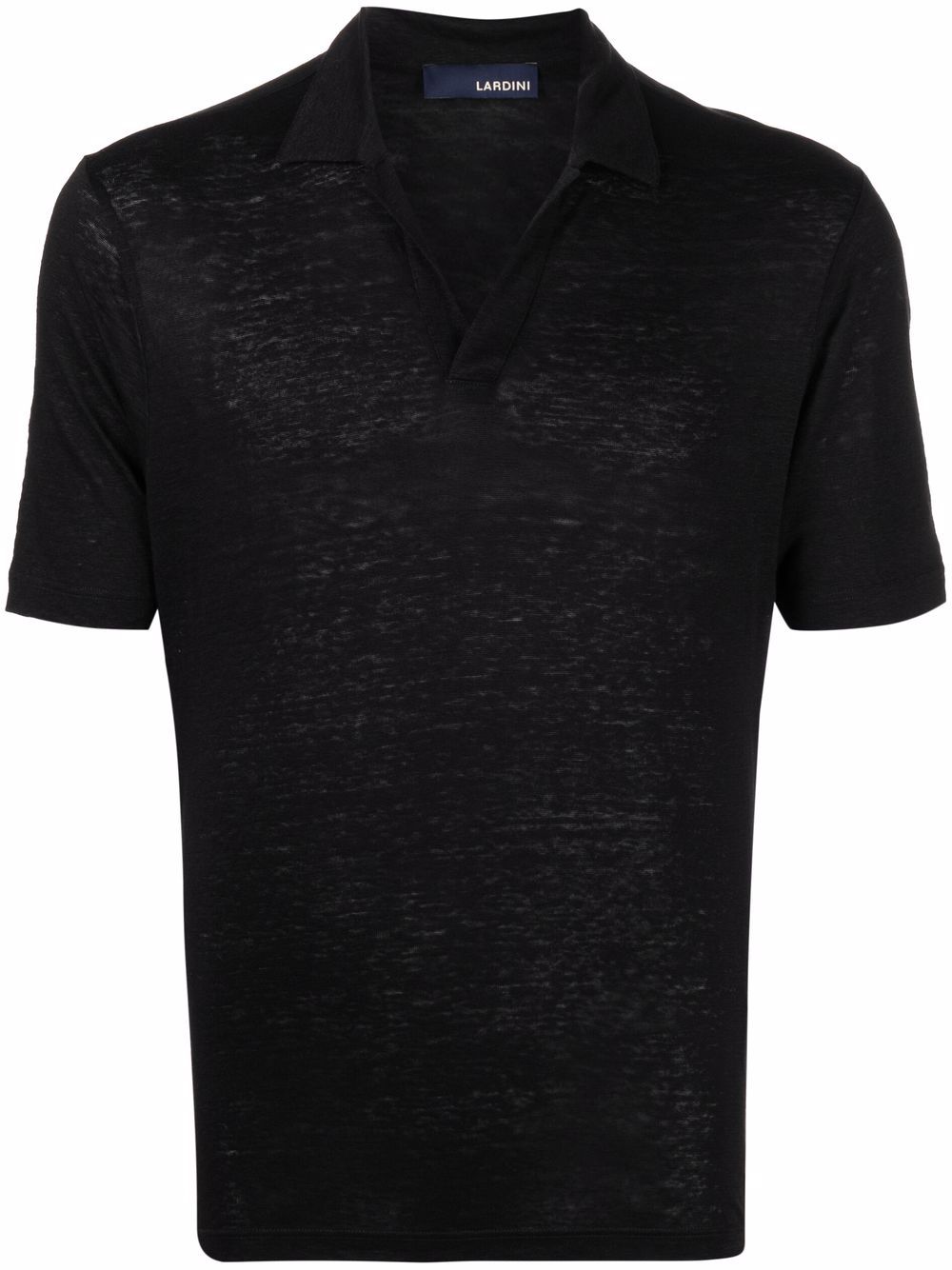 Lardini Open Neck Linen Polo Shirt Farfetch