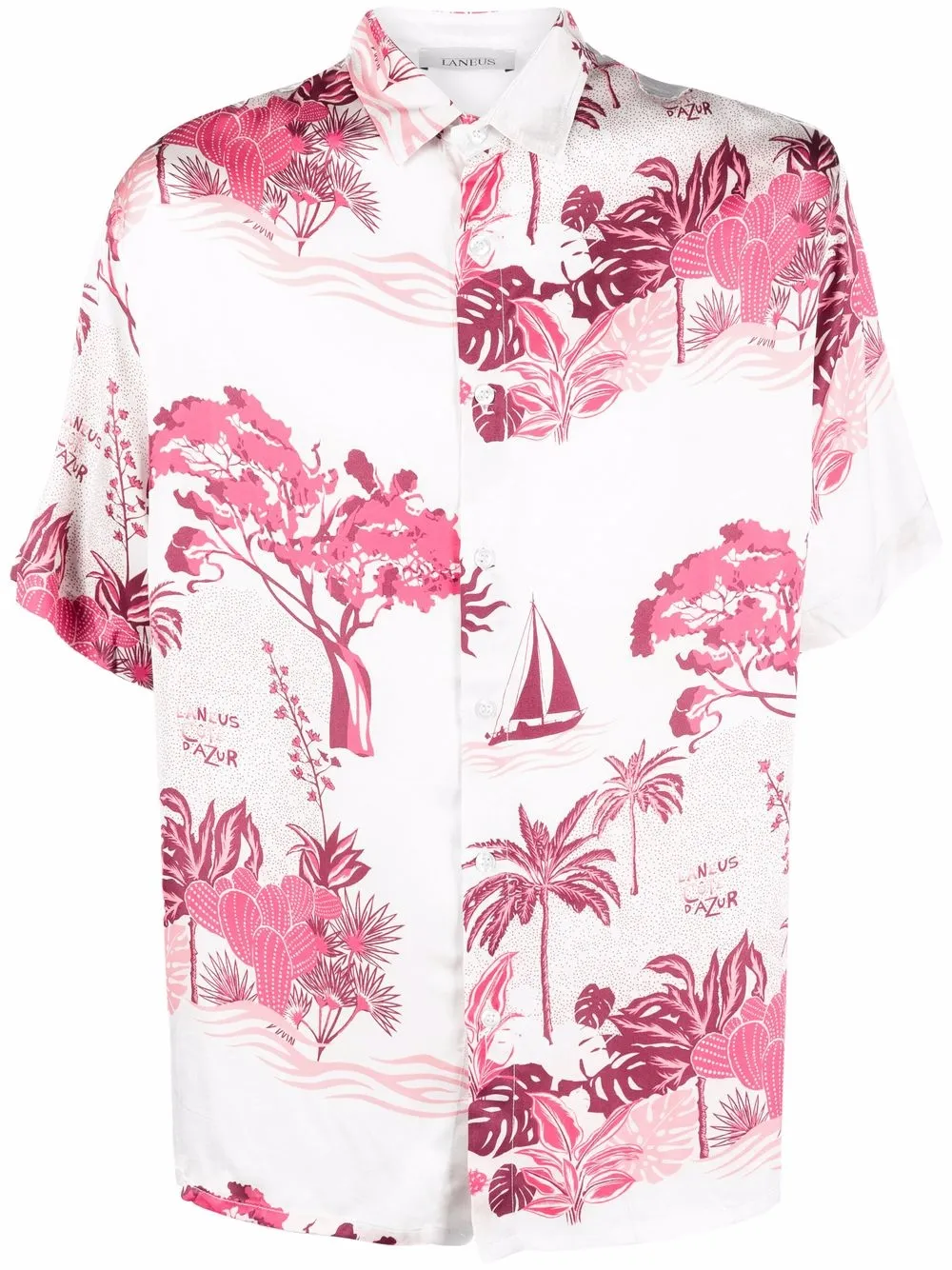 

Laneus camisa con estampado tropical - Rosado