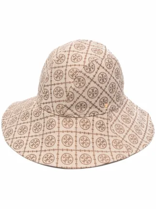 Tory Burch Monogram logo-print Sun Hat 