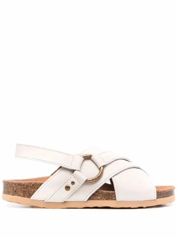 crossover slingback sandals