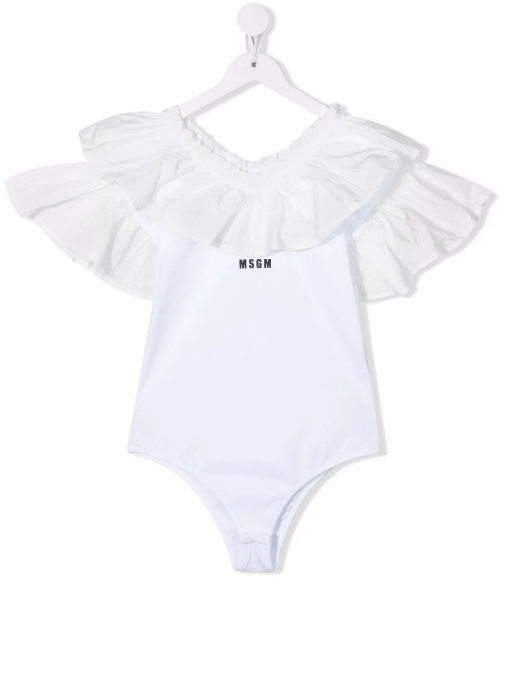 

MSGM Kids TEEN ruffle bodysuit - White