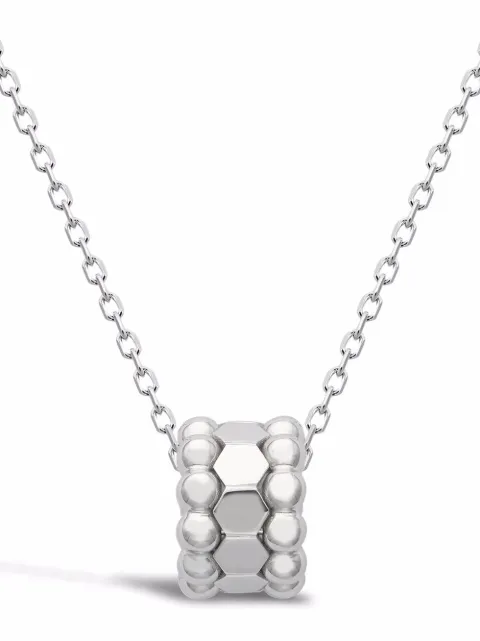 Pragnell 18kt white gold Bohemia three row hexagonal pendant necklace