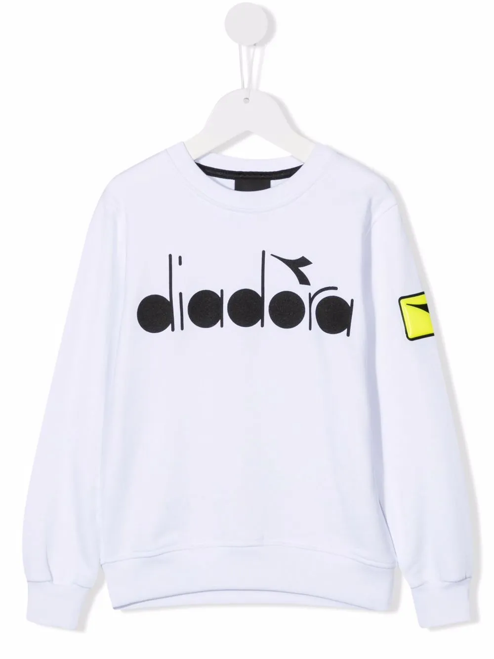 

Diadora Junior sudadera con logo y cuello redondo - Blanco