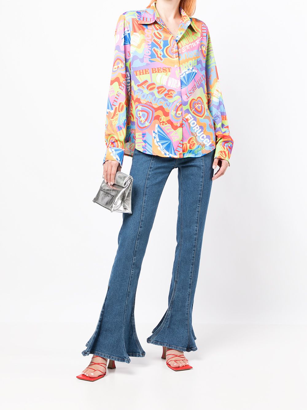 Fiorucci Blouse met colourblocking - Veelkleurig