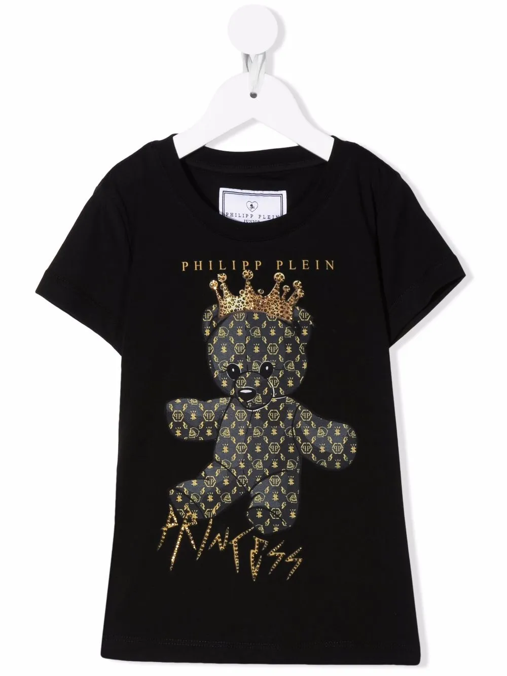 

Philipp Plein Junior playera con estampado Teddy Bear - Negro