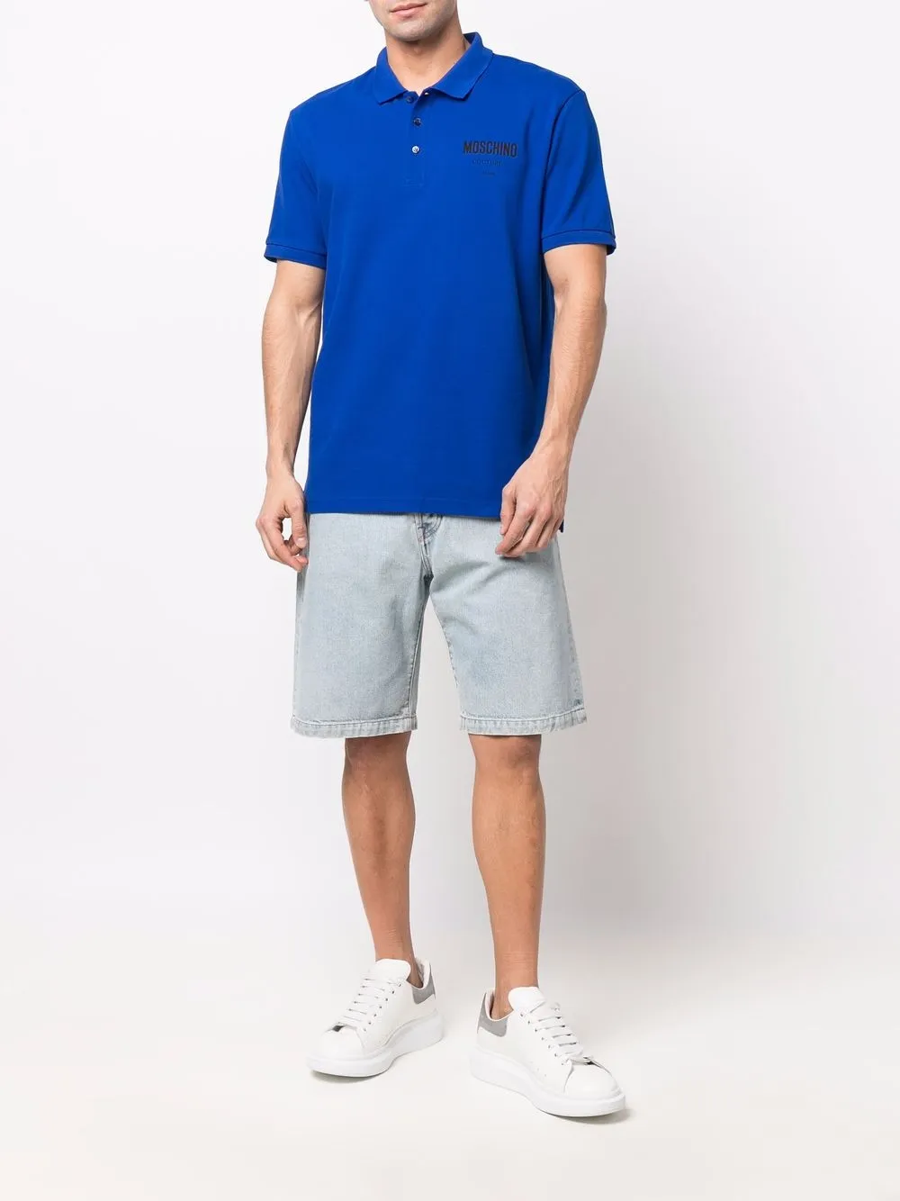фото Moschino рубашка поло с логотипом