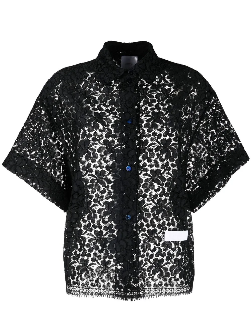 

Patou blusa con encaje floral - Negro