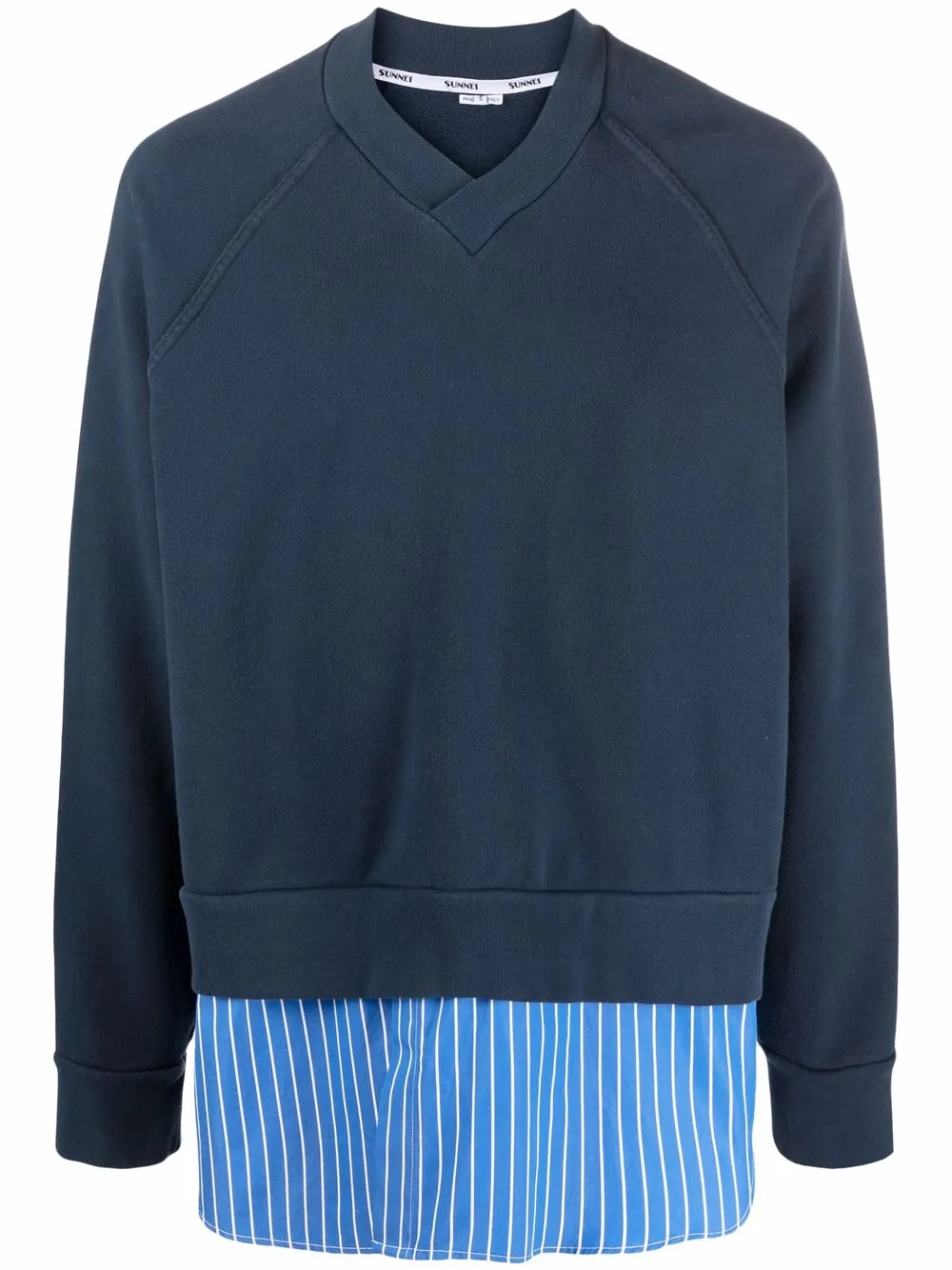 

Sunnei layered-effect sweatshirt - Blue