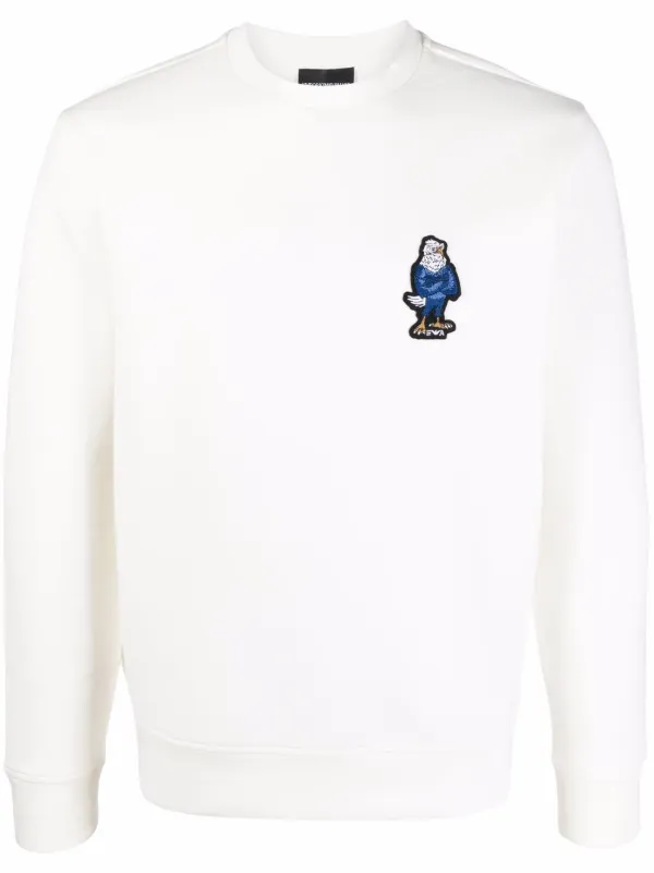 emporio armani crew neck logo sweatshirt