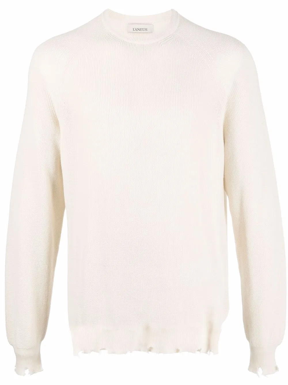 

Laneus raw-edge cotton jumper - Neutrals