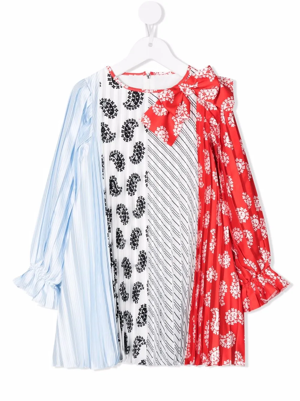 

MSGM Kids top de manga larga con diseño colour block - Rojo