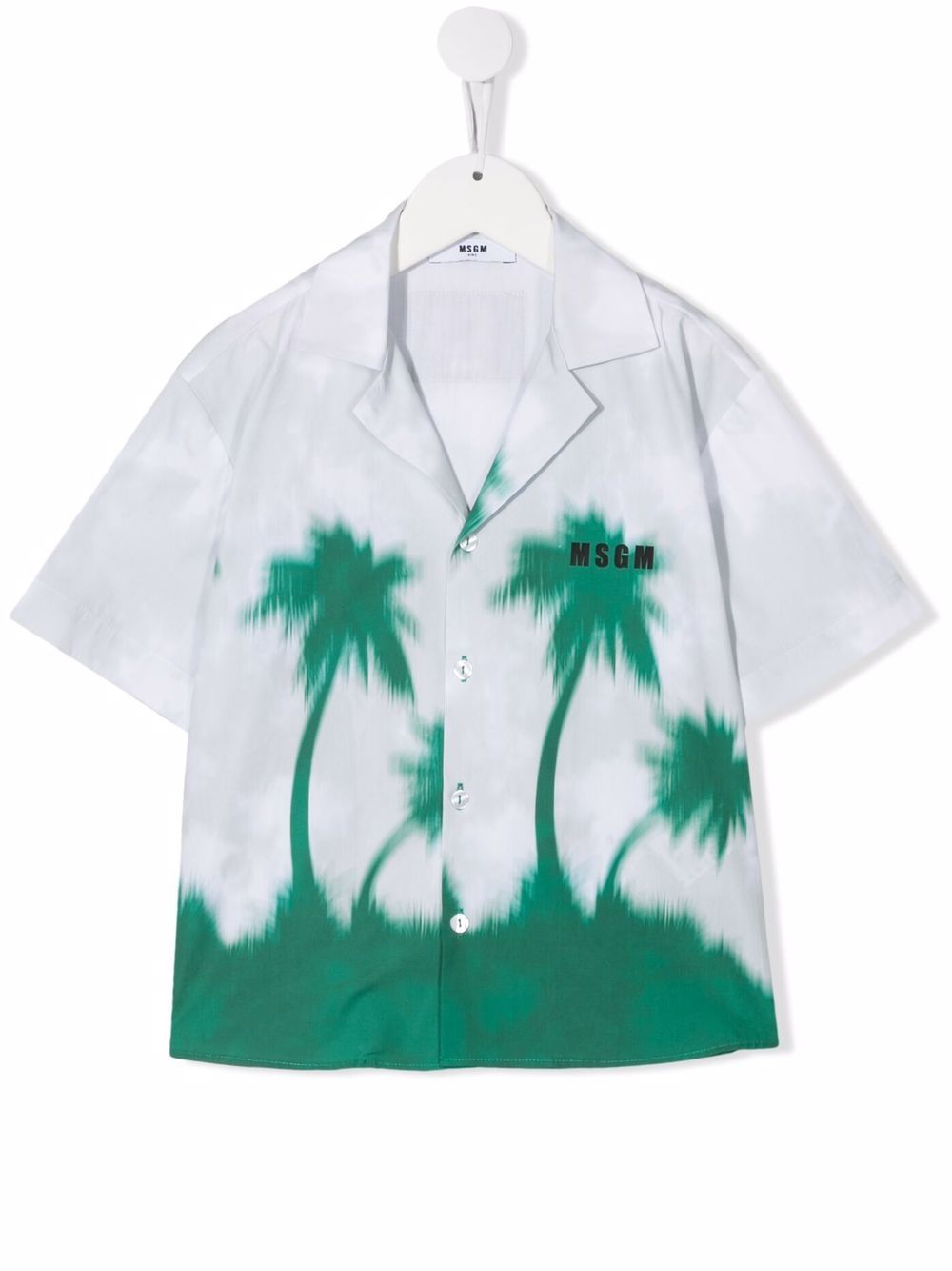 

MSGM Kids camisa con estampado gráfico - Blanco