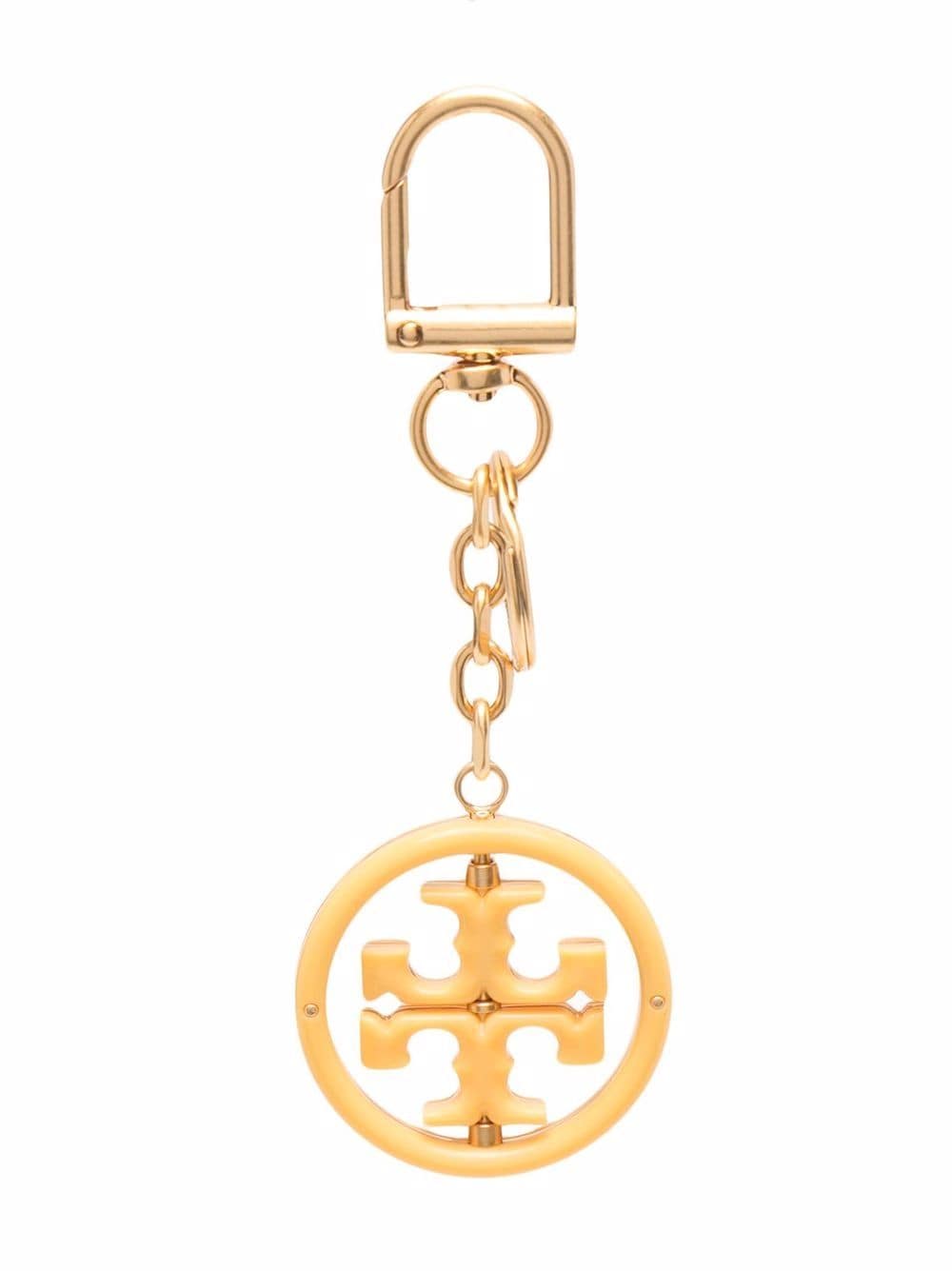 Brown Farfetch Accessories Keychains Logo-plaque keyring 