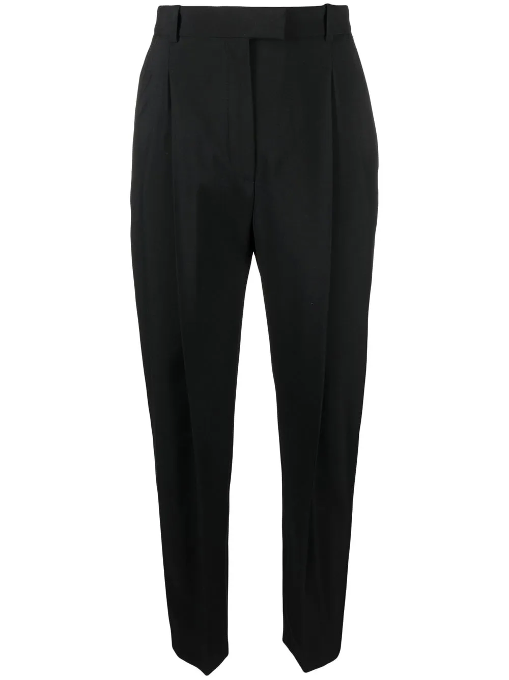 

Alexander McQueen pantalones con tiro alto - Negro