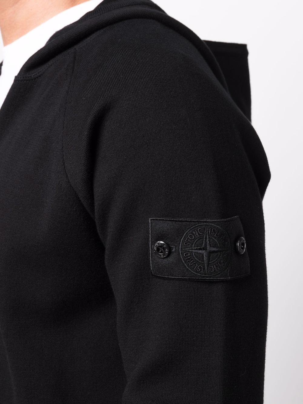 фото Stone island худи на молнии с нашивкой-логотипом