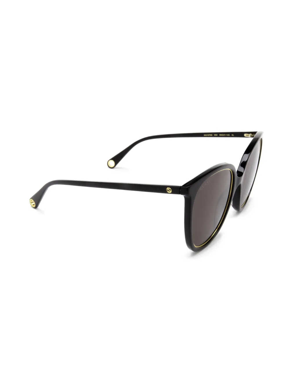 Gucci Eyewear Zonnebril met rond montuur - Zwart