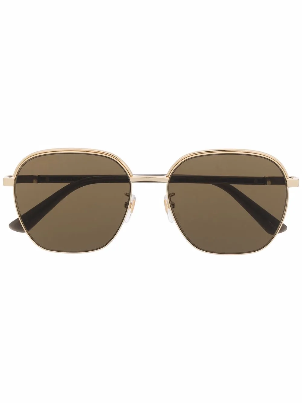 

Gucci Eyewear lentes con armazón cuadrada - Dorado