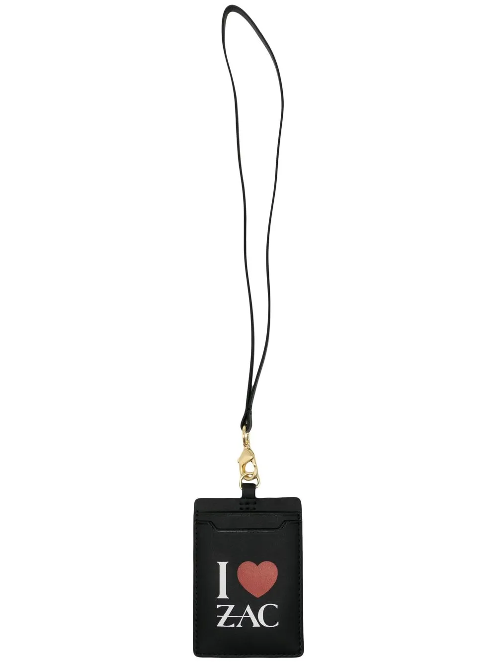 

Zac Zac Posen tarjetero con eslogan estampado - Negro