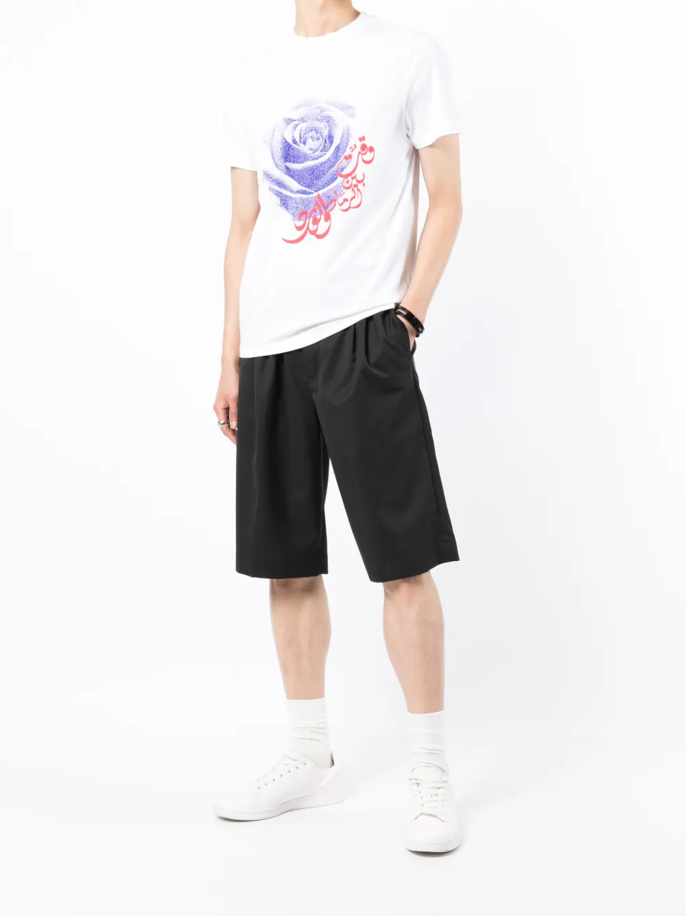 Qasimi T-shirt met print - Wit