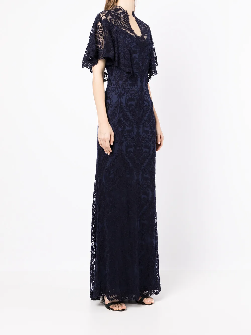 фото Tadashi shoji вечернее платье с цветочным кружевом