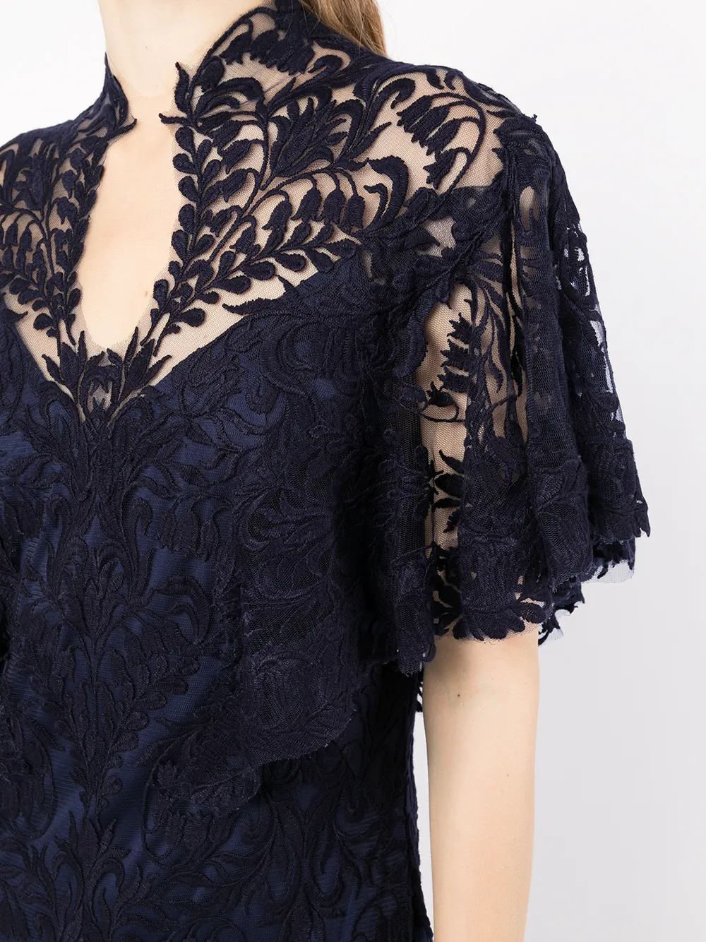 фото Tadashi shoji вечернее платье с цветочным кружевом