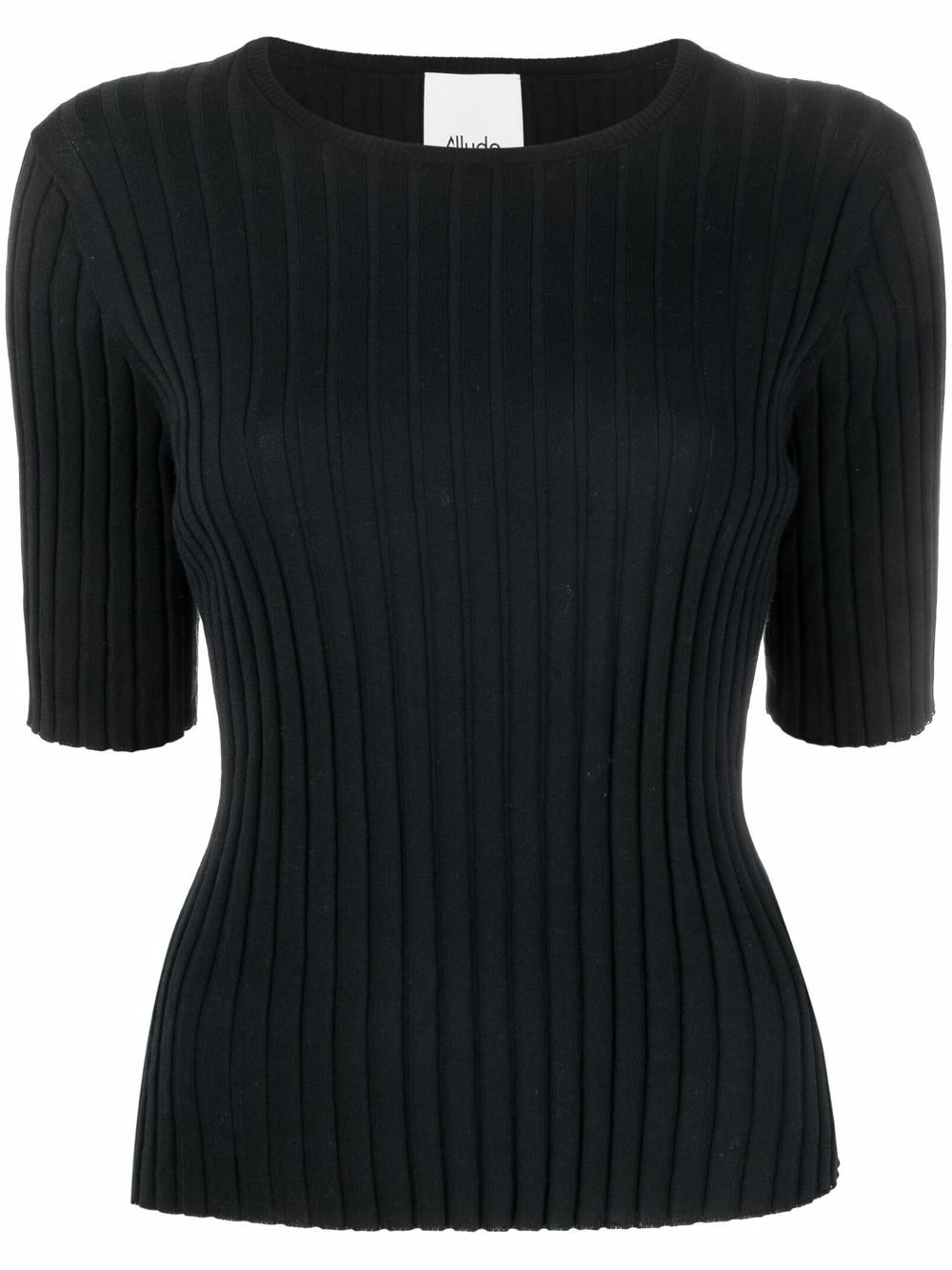 Allude ribbed-knit round-neck Top - Farfetch
