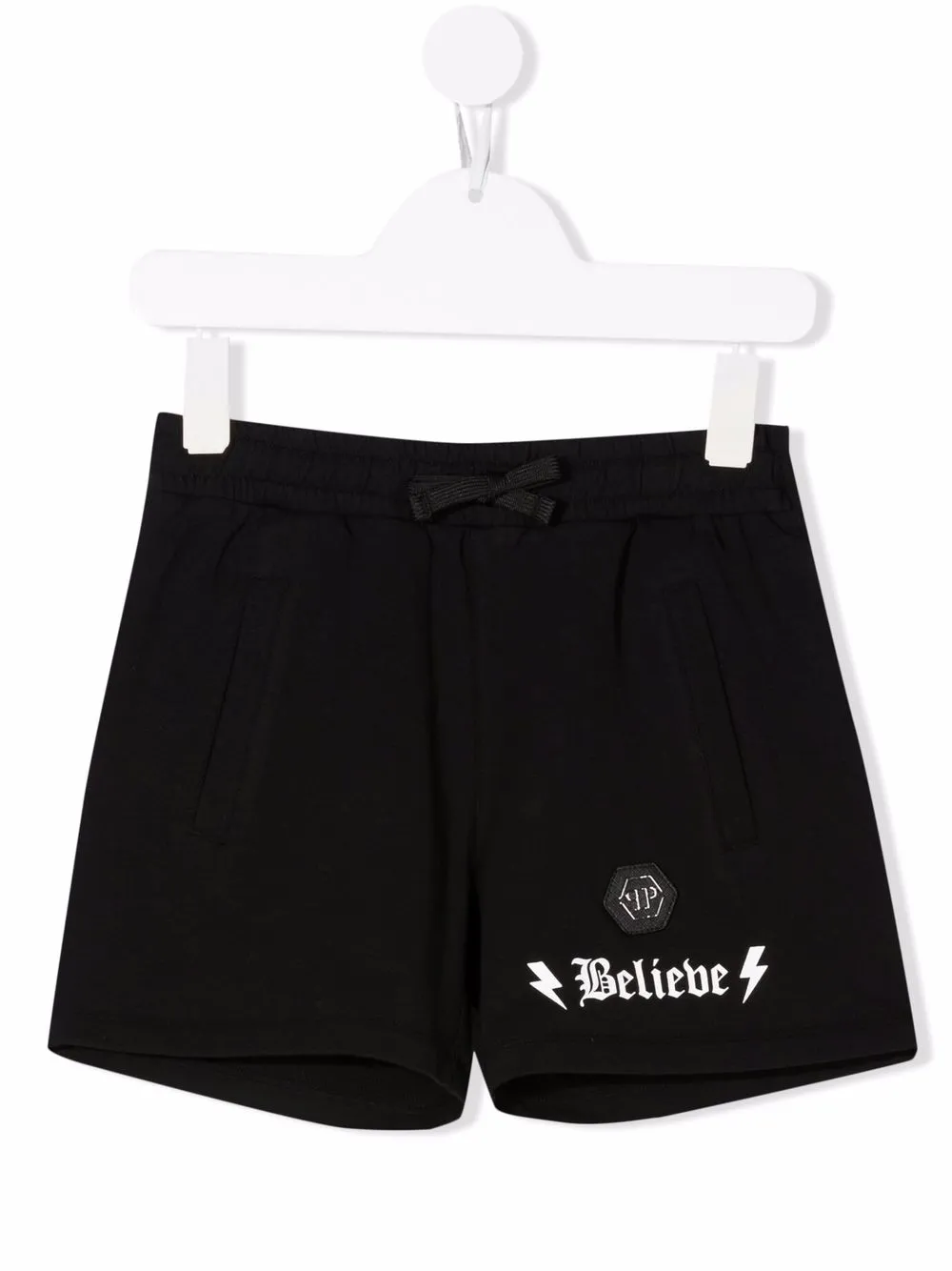 

Philipp Plein Junior pantalones cortos de chándal con logo - Negro