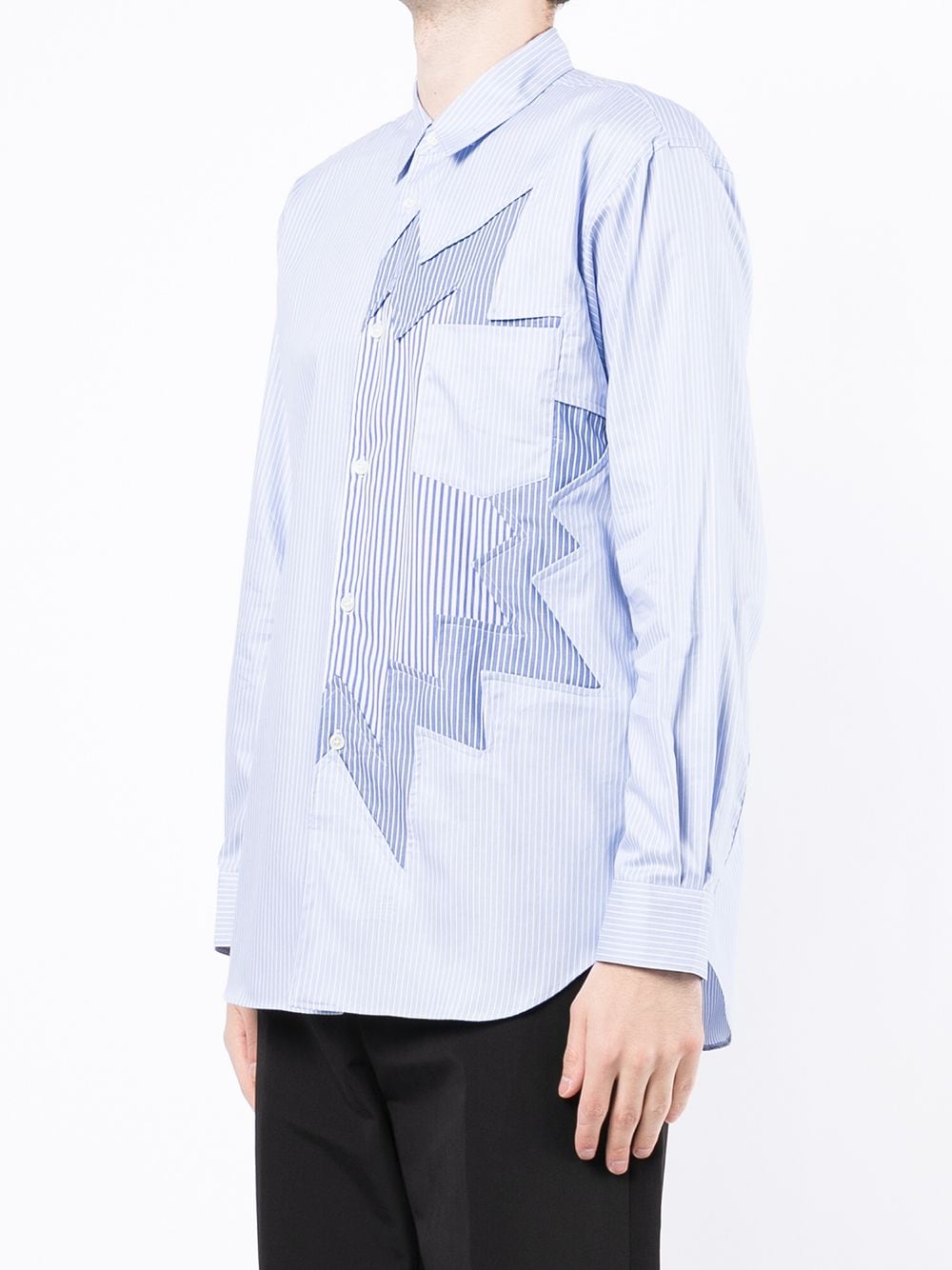 фото Comme des garçons shirt cotton applique-detail shirt