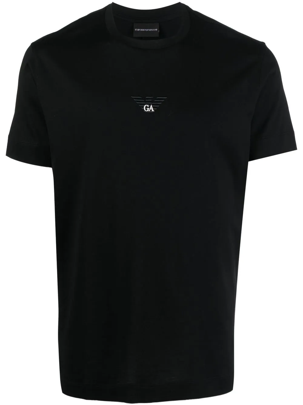 

Emporio Armani playera con logo bordado - Negro