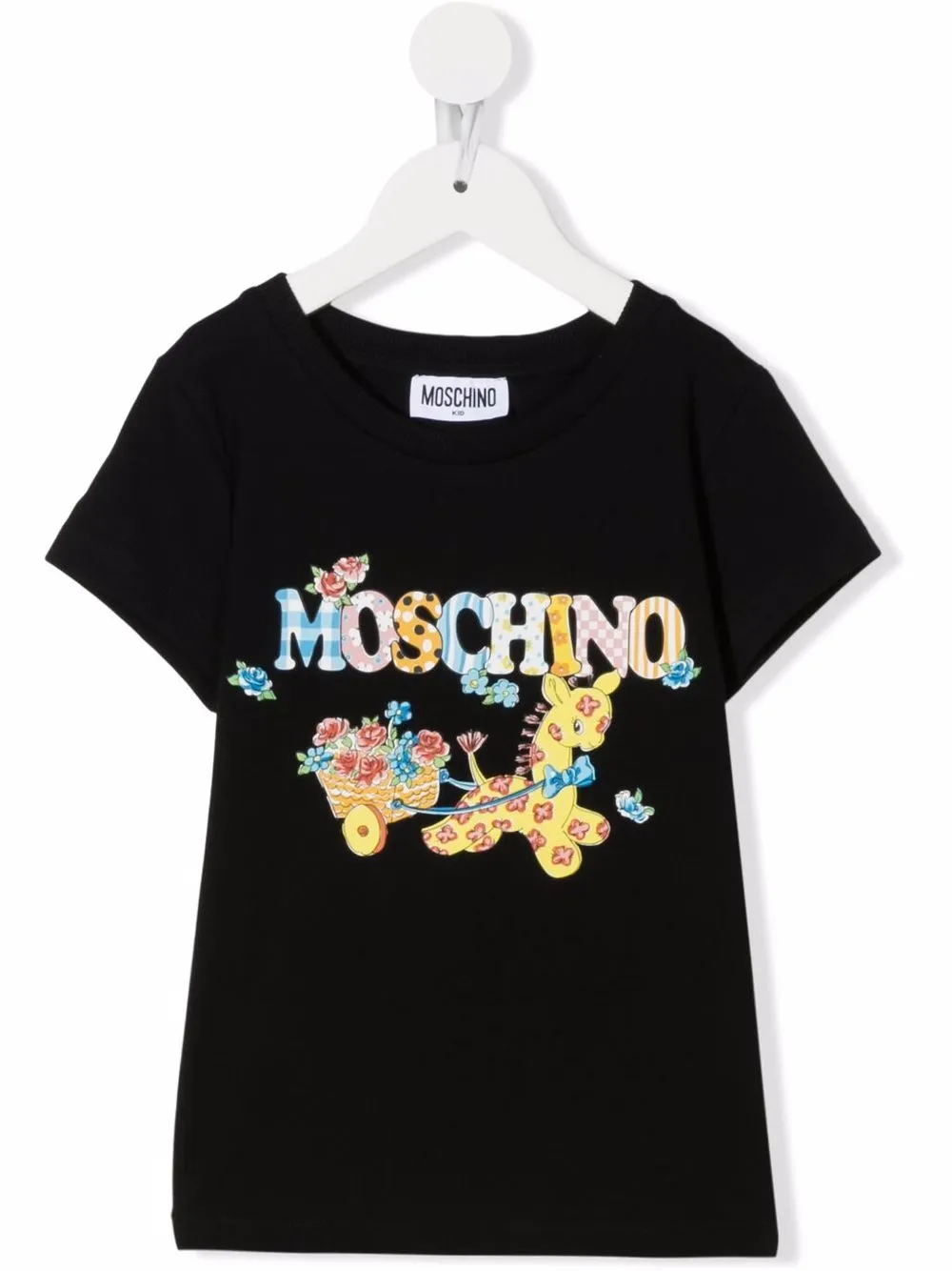 

Moschino Kids camiseta con logo estampado - Negro