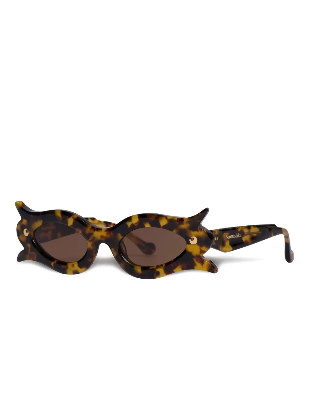 Nanushka Tully floral-shaped sunglasses - Bruin