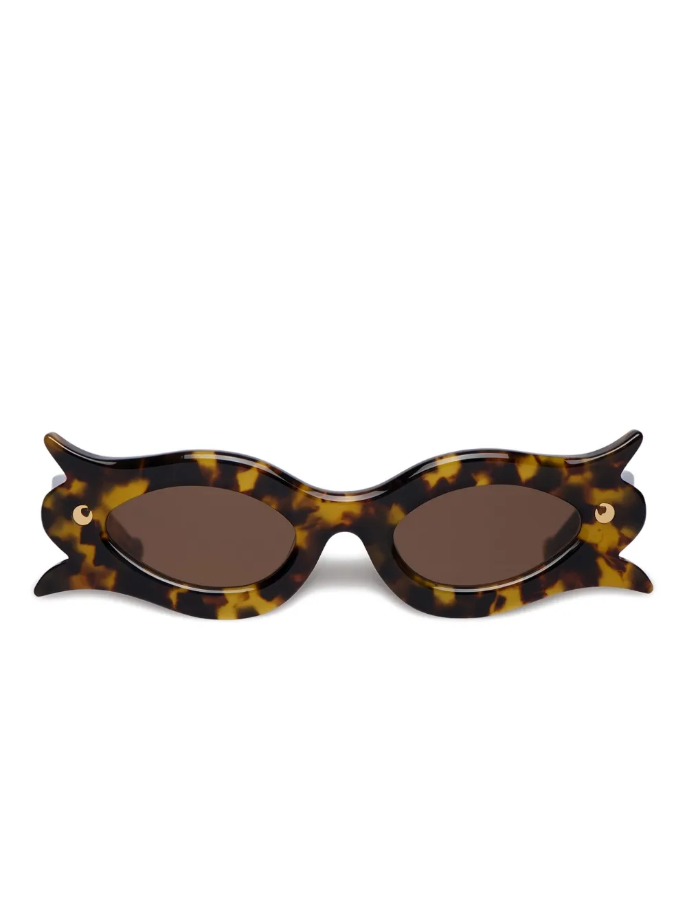 Nanushka Tully floral-shaped sunglasses - Marrone