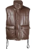 Nanushka high-neck puffer vest - Brown