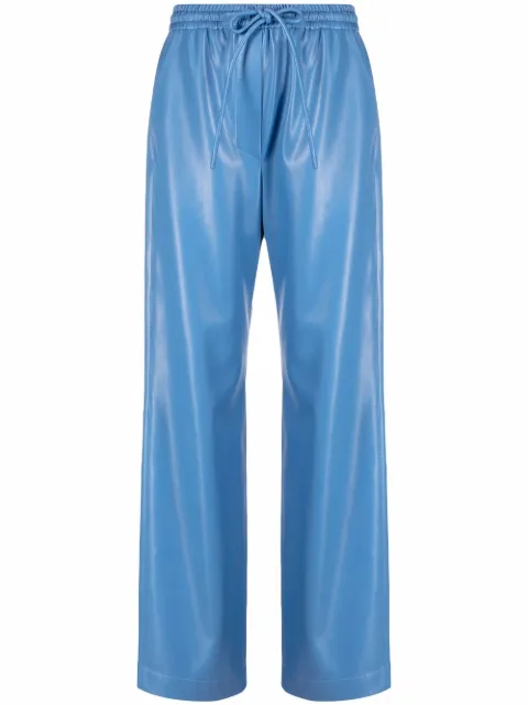 Nanushka faux-leather drawstring-waist trousers